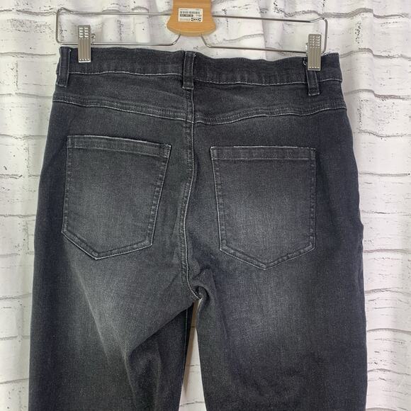 Cabi Black Button Fly Jeans Women’s 4 Straight Leg Stretch Denim Pants 4149 - Picture 7 of 7